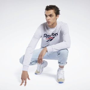 Reebok Classic Vector Crew Sweatshirt Herren - HellGrau - DE 680-QBK